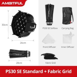 AMBITFUL 19.6″/50cm Mini SE Octagonal Softbox Bowens Mount